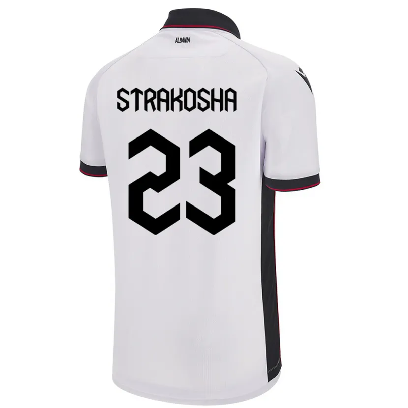 Danxenキッズアルバニアトーマス・ストラコシャ#23白アウェイシャツ24-26ジャージーユニフォーム