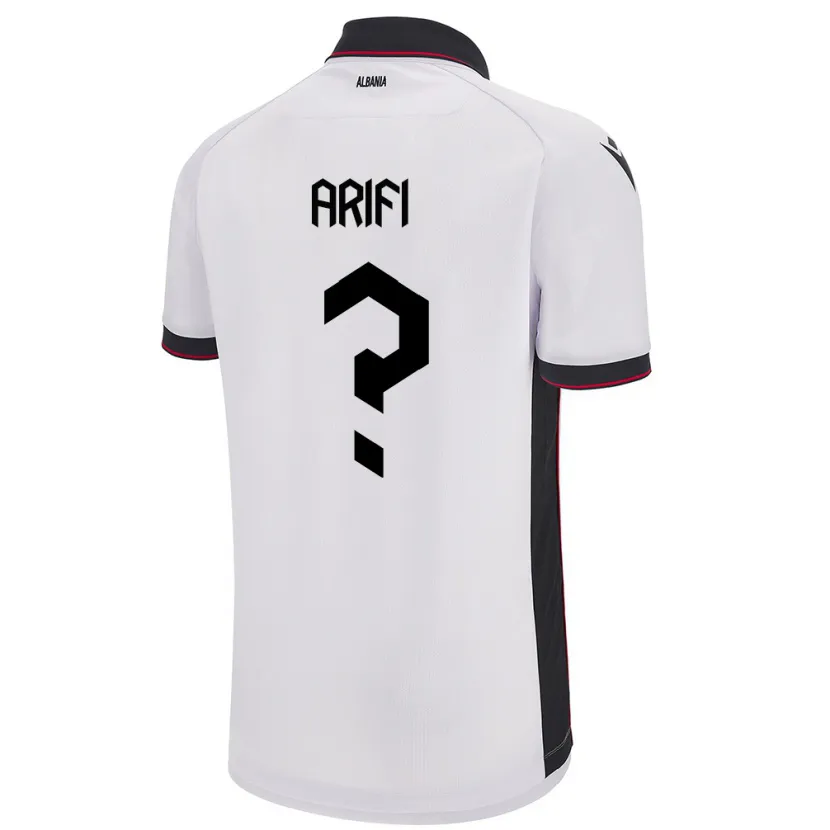 DanxenキッズアルバニアErgis Arifi#0白アウェイシャツ24-26ジャージーユニフォーム