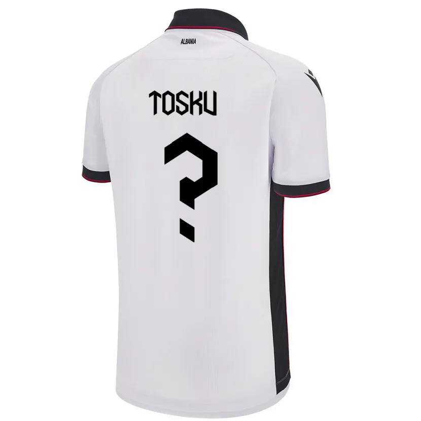 DanxenキッズアルバニアFrederik Tosku#0白アウェイシャツ24-26ジャージーユニフォーム