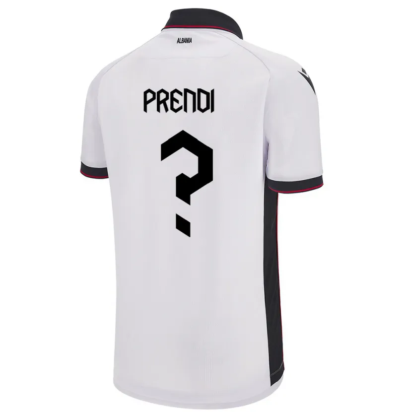 DanxenキッズアルバニアDenis Prendi#0白アウェイシャツ24-26ジャージーユニフォーム