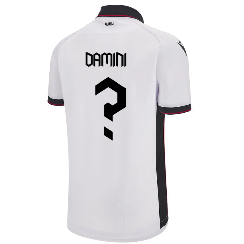 DanxenキッズアルバニアAljon Damini#0白アウェイシャツ24-26ジャージーユニフォーム