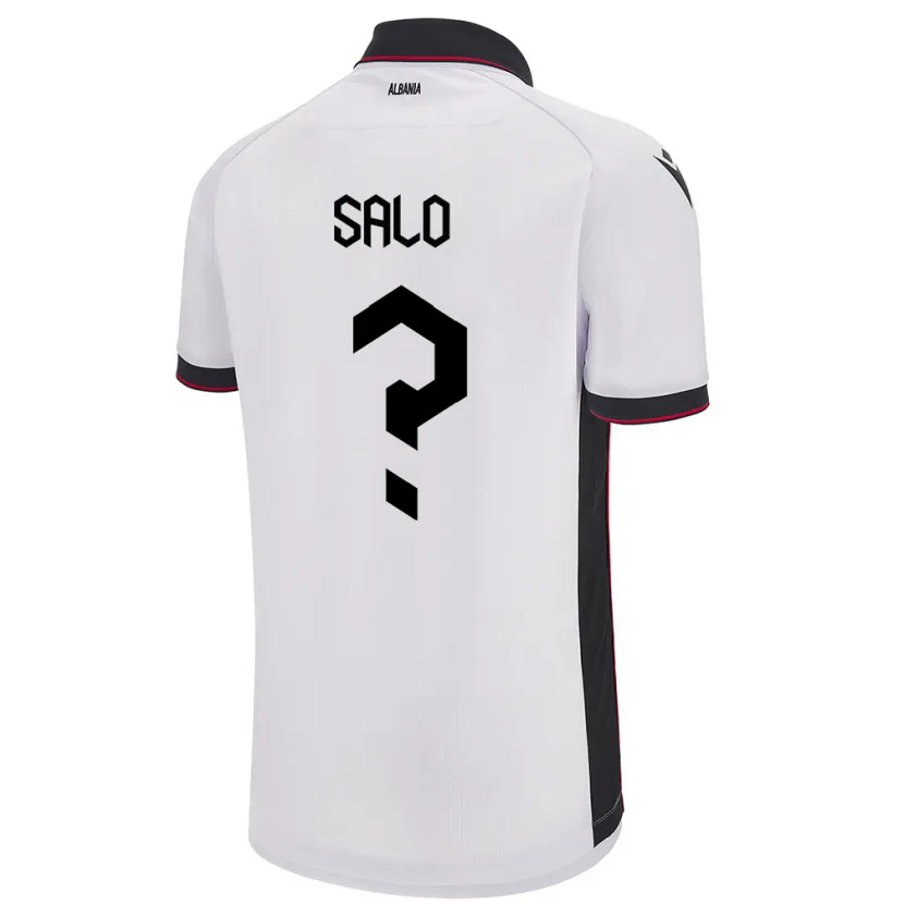 DanxenキッズアルバニアAsim Salo#0白アウェイシャツ24-26ジャージーユニフォーム