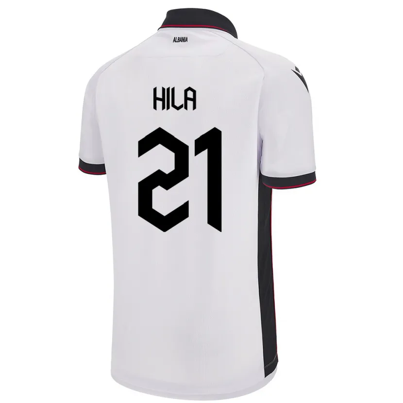 DanxenキッズアルバニアAlma Hila#21白アウェイシャツ24-26ジャージーユニフォーム