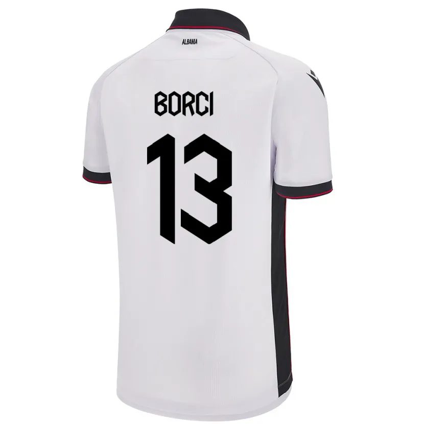 DanxenキッズアルバニアKlaudia Borci#13白アウェイシャツ24-26ジャージーユニフォーム