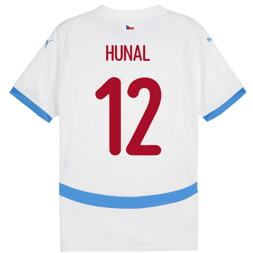 DanxenキッズチェコEric Hunal#12白アウェイシャツ24-26ジャージーユニフォーム