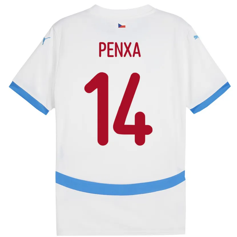 DanxenキッズチェコOndrej Penxa#14白アウェイシャツ24-26ジャージーユニフォーム