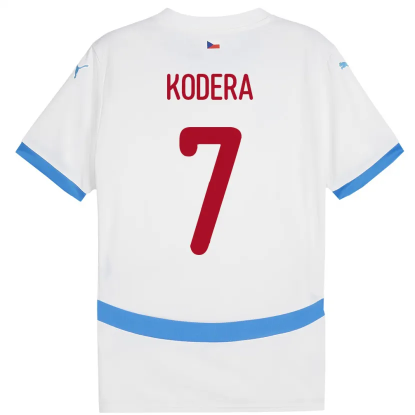 DanxenキッズチェコMatyas Kodera#7白アウェイシャツ24-26ジャージーユニフォーム