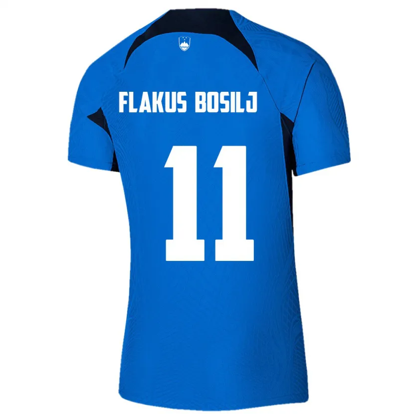 DanxenキッズスロベニアDavid Flakus Bosilj#11青アウェイシャツ24-26ジャージーユニフォーム