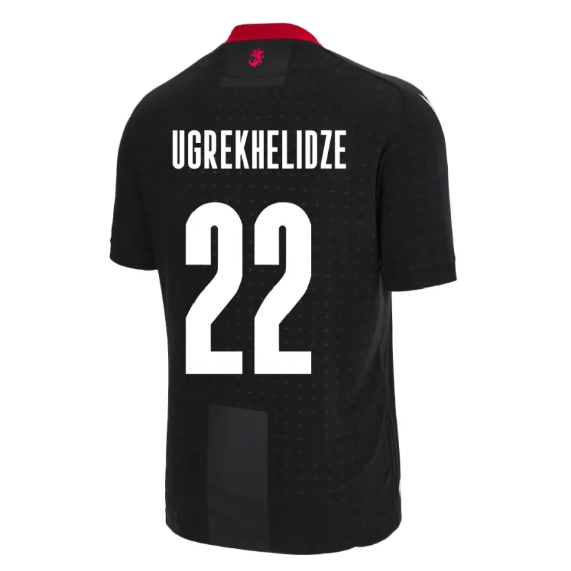 DanxenキッズジョージアNikoloz Ugrekhelidze#22黒アウェイシャツ24-26ジャージーユニフォーム
