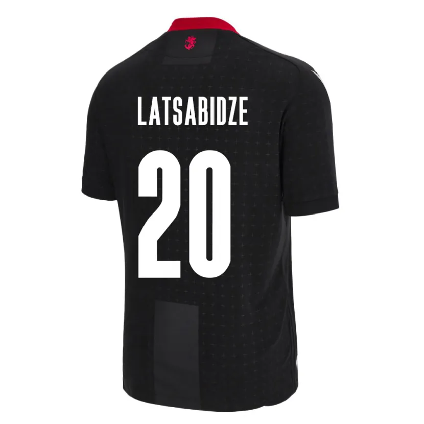 DanxenキッズジョージアLuka Latsabidze#20黒アウェイシャツ24-26ジャージーユニフォーム