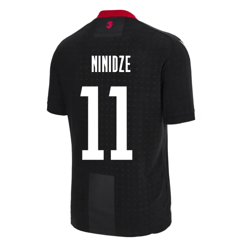 DanxenキッズジョージアNikoloz Ninidze#11黒アウェイシャツ24-26ジャージーユニフォーム