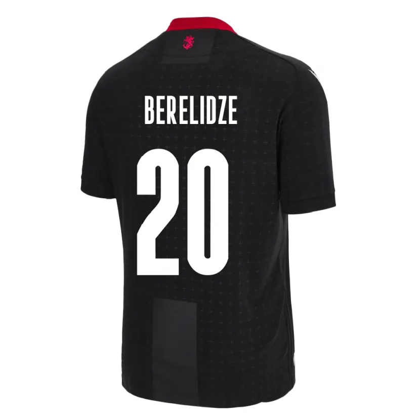 DanxenキッズジョージアTsotne Berelidze#20黒アウェイシャツ24-26ジャージーユニフォーム