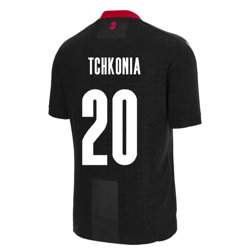 DanxenキッズジョージアKhatia Tchkonia#20黒アウェイシャツ24-26ジャージーユニフォーム