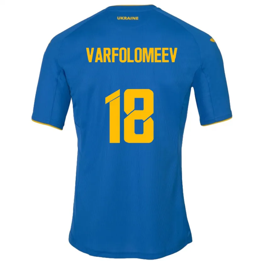 DanxenキッズウクライナIvan Varfolomeev#18青アウェイシャツ24-26ジャージーユニフォーム