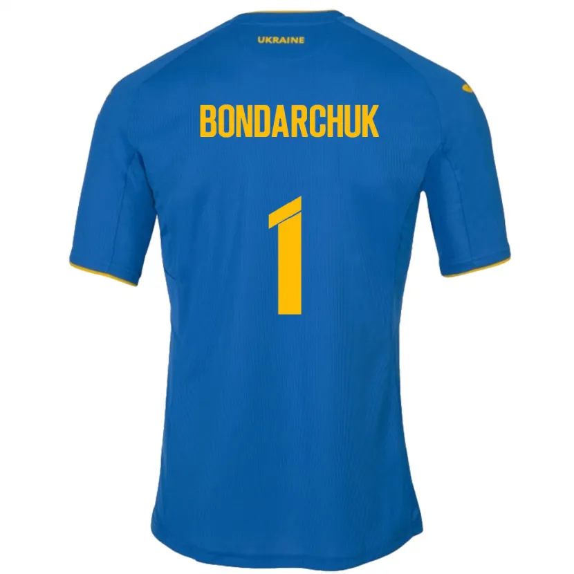 DanxenキッズウクライナDaryna Bondarchuk#1青アウェイシャツ24-26ジャージーユニフォーム