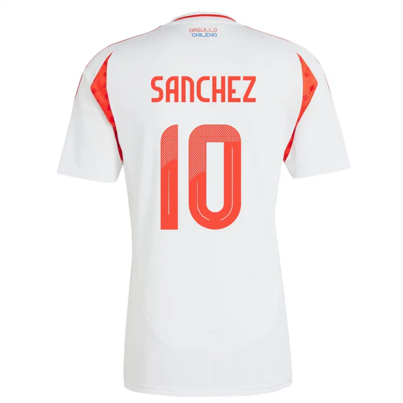 Danxenキッズチリアレクシス・サンチェス#10白アウェイシャツ24-26ジャージーユニフォーム