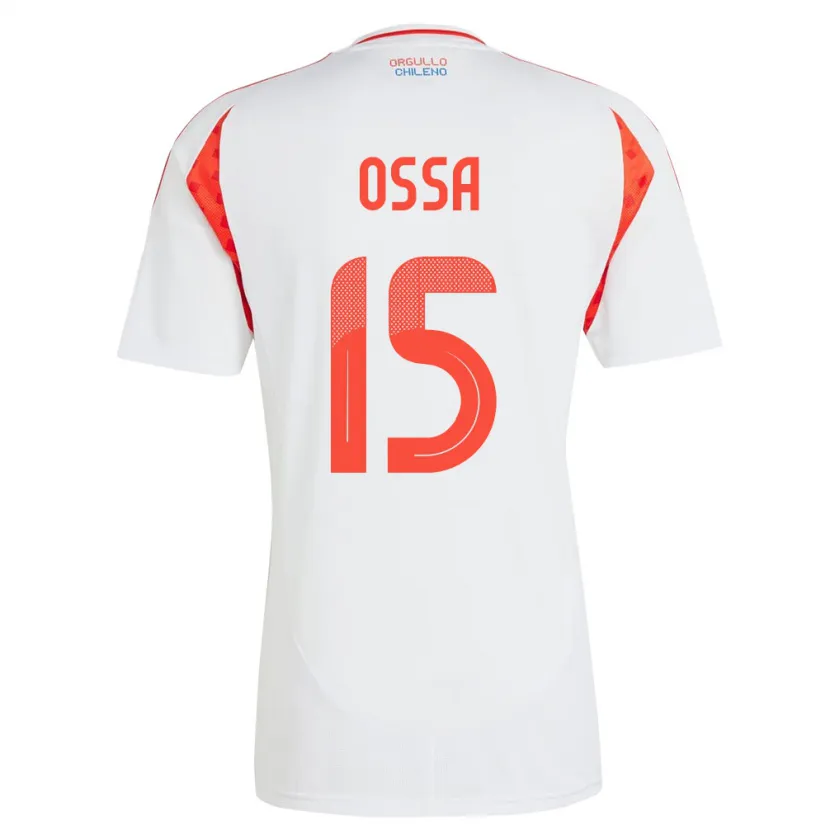 DanxenキッズチリDiego Ossa#15白アウェイシャツ24-26ジャージーユニフォーム