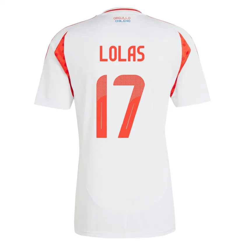 DanxenキッズチリManuel Lolas#17白アウェイシャツ24-26ジャージーユニフォーム