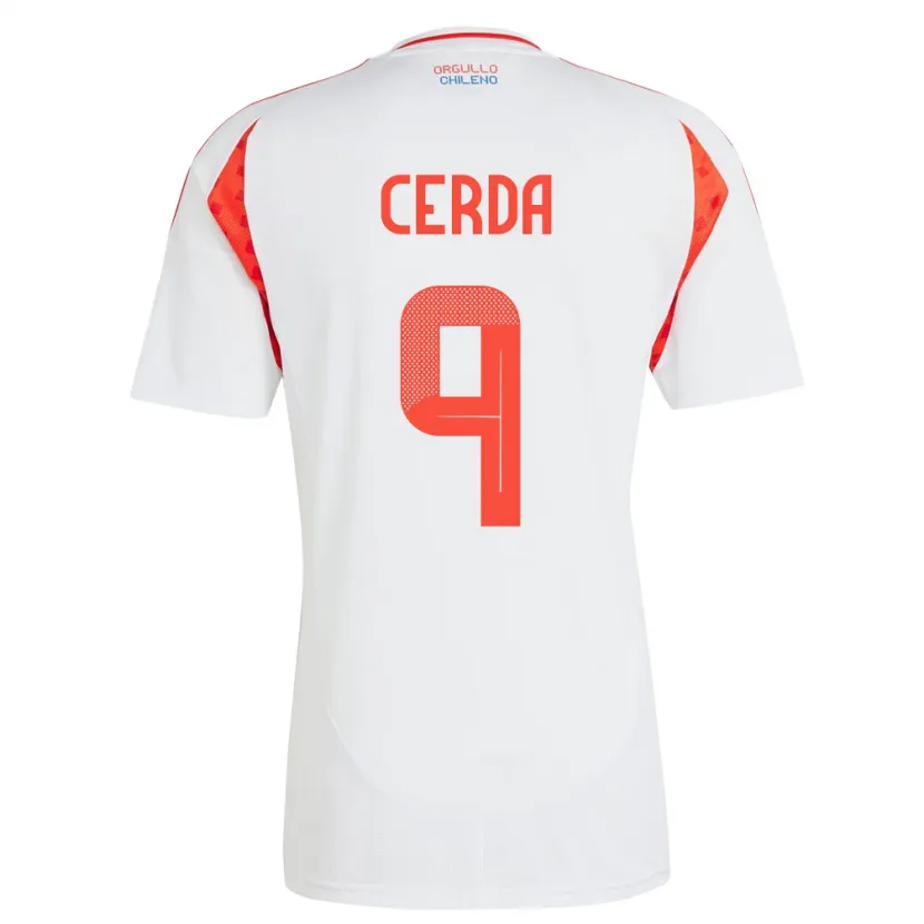 DanxenキッズチリAxel Cerda#9白アウェイシャツ24-26ジャージーユニフォーム