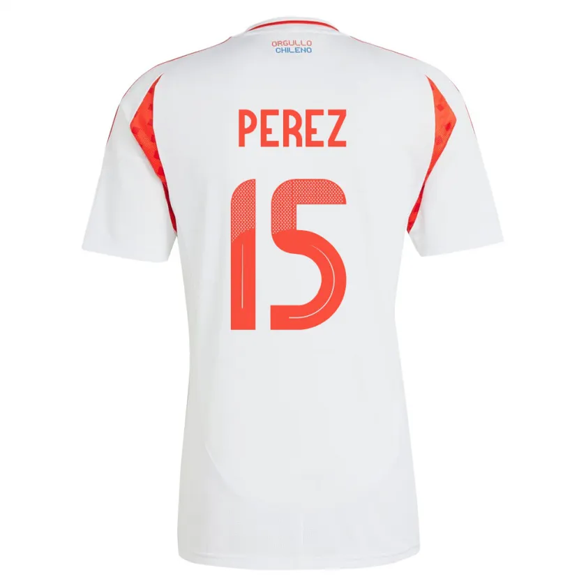 DanxenキッズチリIgnacio Pérez#15白アウェイシャツ24-26ジャージーユニフォーム