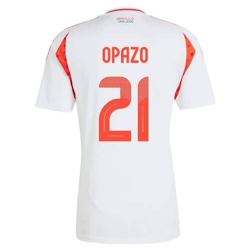DanxenキッズチリDiego Opazo#21白アウェイシャツ24-26ジャージーユニフォーム