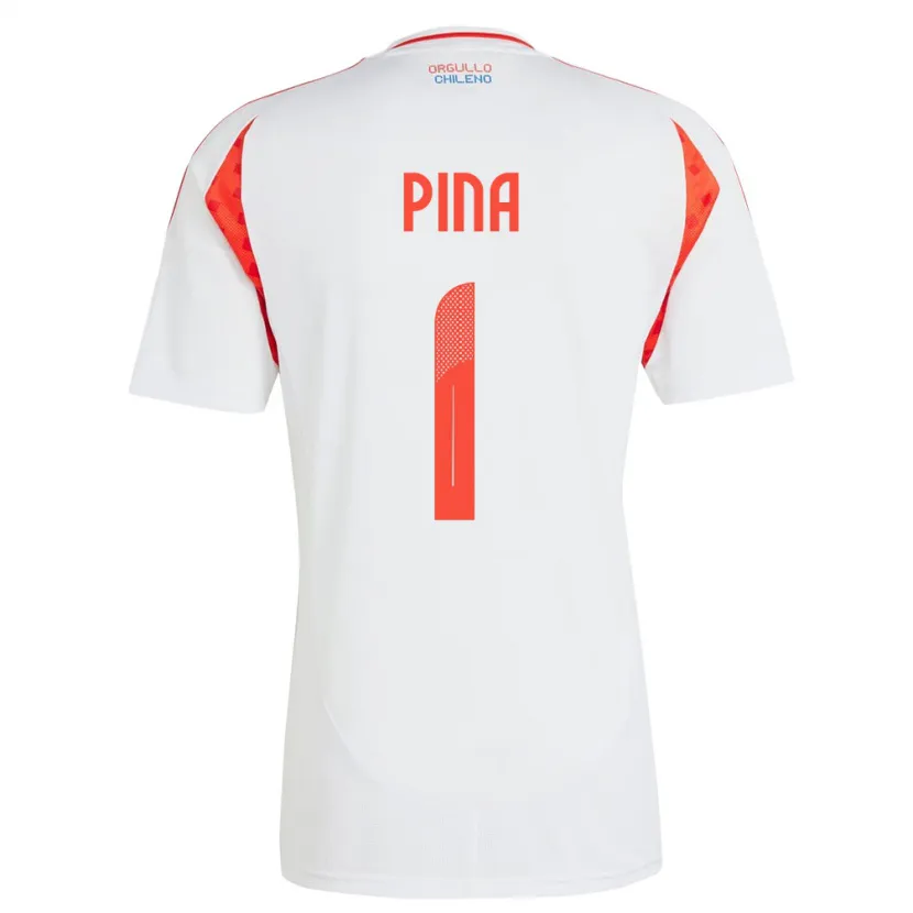 DanxenキッズチリCristóbal Piña#1白アウェイシャツ24-26ジャージーユニフォーム