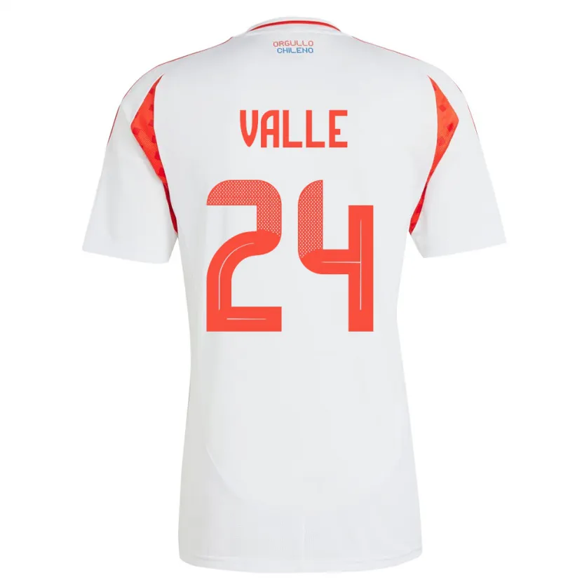 DanxenキッズチリAlessandra Valle#24白アウェイシャツ24-26ジャージーユニフォーム