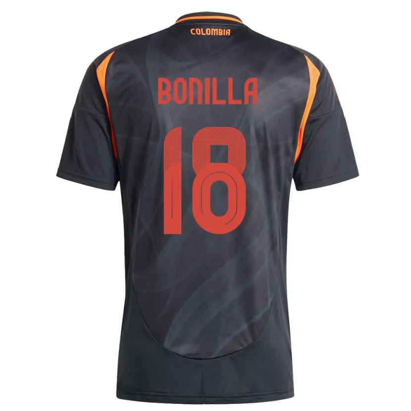 DanxenキッズコロンビアWendy Bonilla#18黒アウェイシャツ24-26ジャージーユニフォーム
