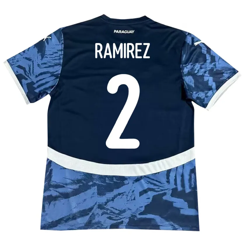 DanxenキッズパラグアイIván Ramírez#2青アウェイシャツ24-26ジャージーユニフォーム
