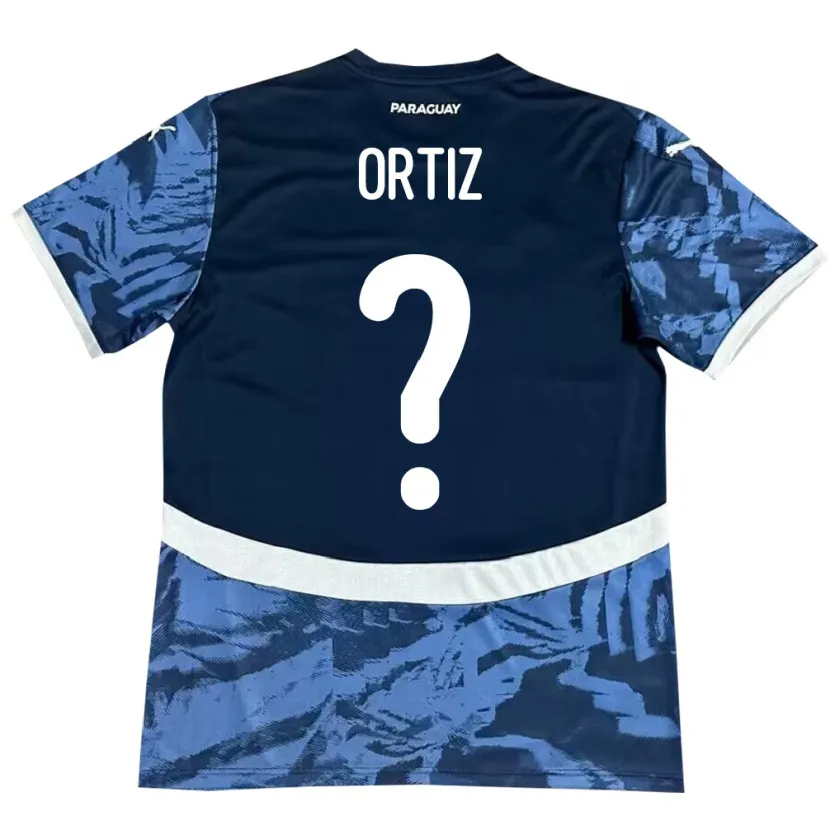 DanxenキッズパラグアイRolando Ortíz#0青アウェイシャツ24-26ジャージーユニフォーム