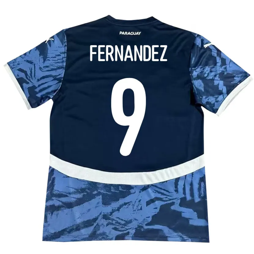 DanxenキッズパラグアイDavid Fernández#9青アウェイシャツ24-26ジャージーユニフォーム