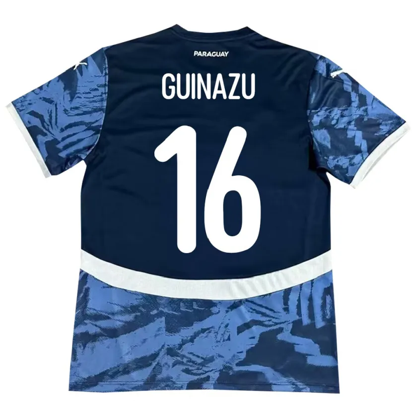 DanxenキッズパラグアイLucas Guiñazú#16青アウェイシャツ24-26ジャージーユニフォーム