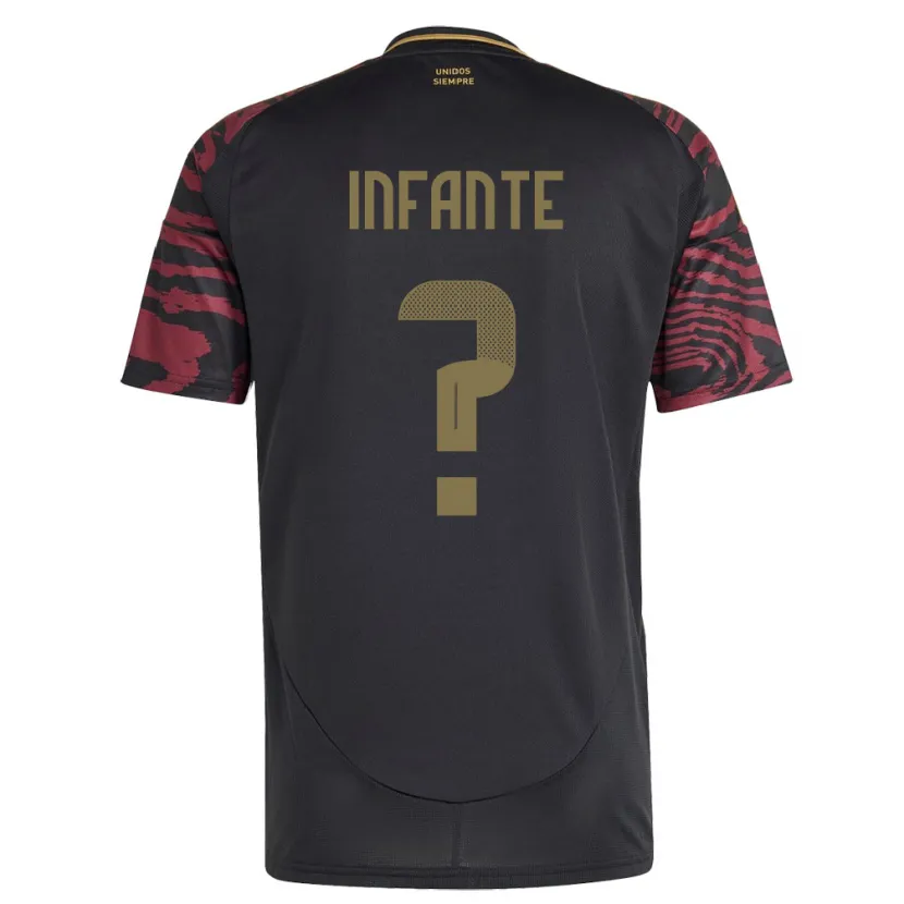 DanxenキッズペルーMaycol Infante#0黒アウェイシャツ24-26ジャージーユニフォーム