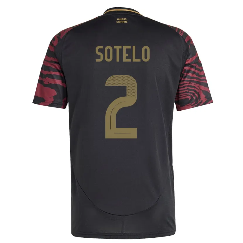 DanxenキッズペルーGhian Sotelo#2黒アウェイシャツ24-26ジャージーユニフォーム
