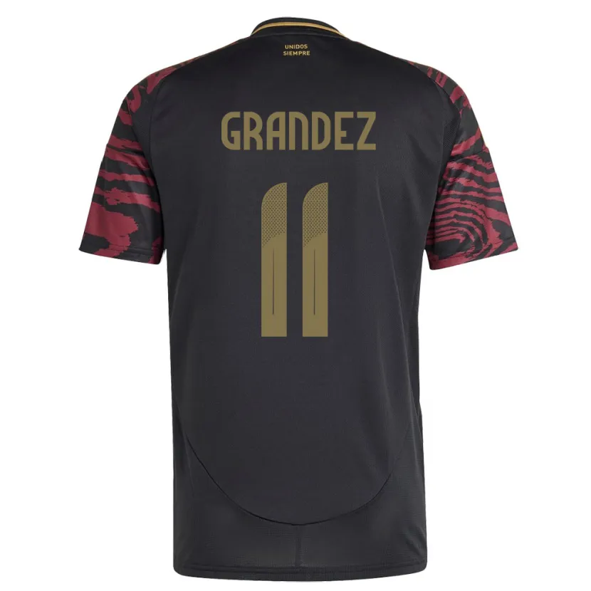DanxenキッズペルーGuillermo Grández#11黒アウェイシャツ24-26ジャージーユニフォーム