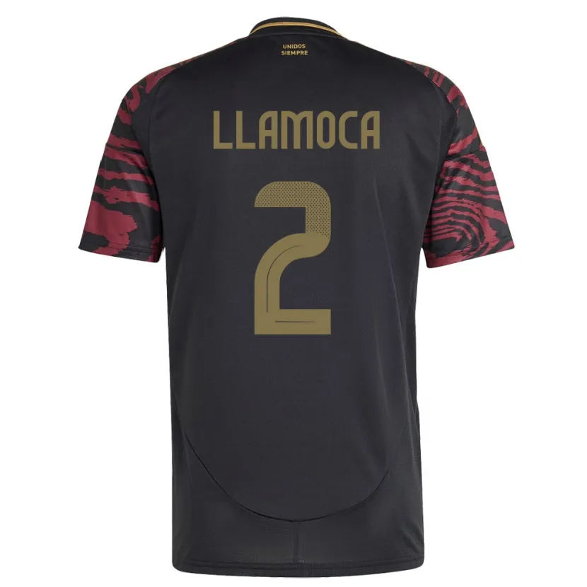 DanxenキッズペルーBraelynn Llamoca#2黒アウェイシャツ24-26ジャージーユニフォーム