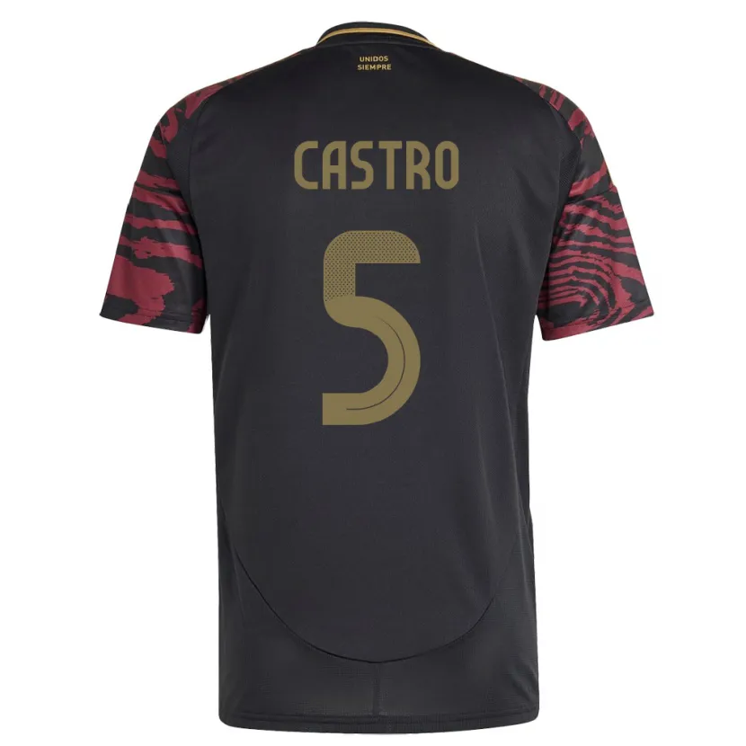 DanxenキッズペルーRosa Castro#5黒アウェイシャツ24-26ジャージーユニフォーム