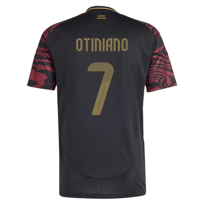 DanxenキッズペルーSteffani Otiniano#7黒アウェイシャツ24-26ジャージーユニフォーム