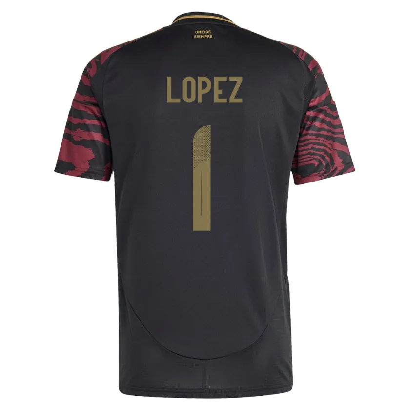 DanxenキッズペルーKarla Lopez#1黒アウェイシャツ24-26ジャージーユニフォーム