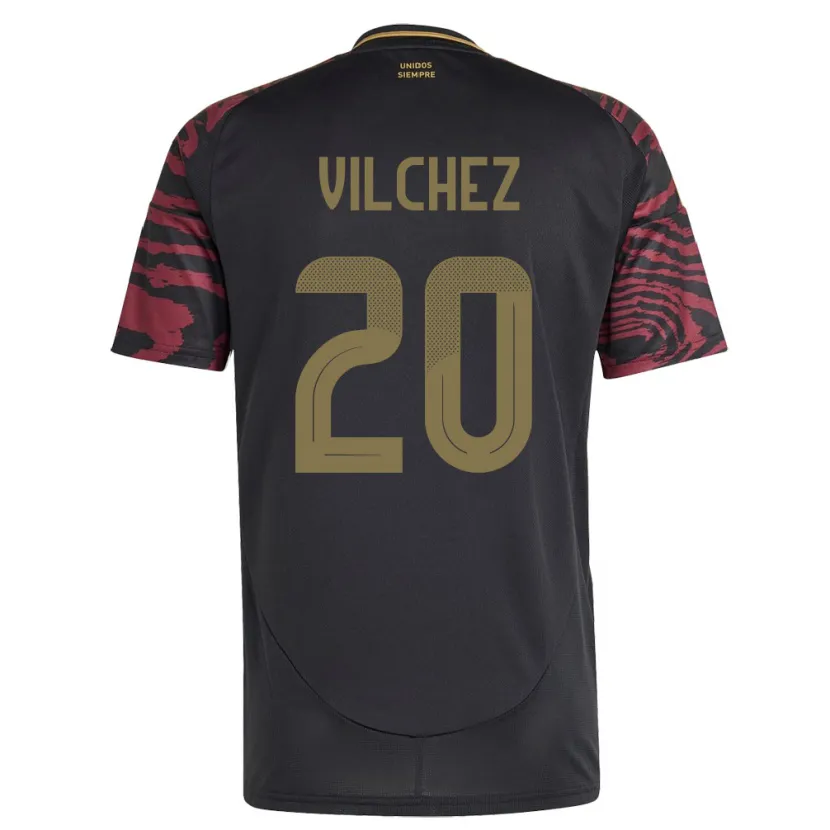 DanxenキッズペルーAlondra Vílchez#20黒アウェイシャツ24-26ジャージーユニフォーム