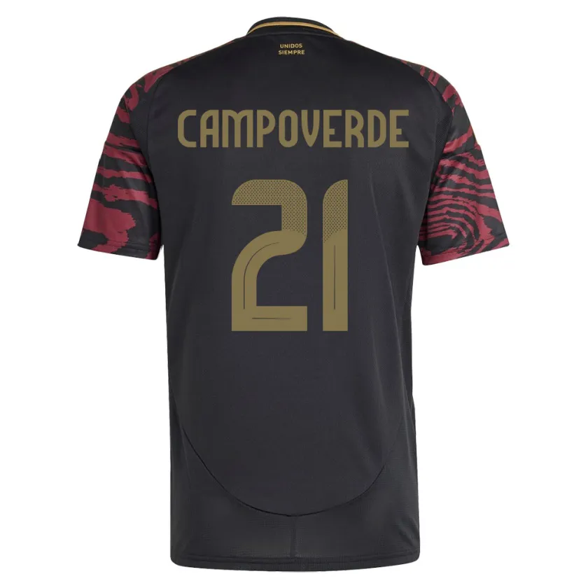 DanxenキッズペルーLuz Campoverde#21黒アウェイシャツ24-26ジャージーユニフォーム