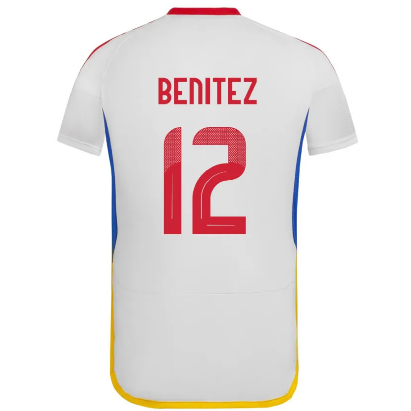 DanxenキッズベネズエラFrankarlos Benítez#12白アウェイシャツ24-26ジャージーユニフォーム