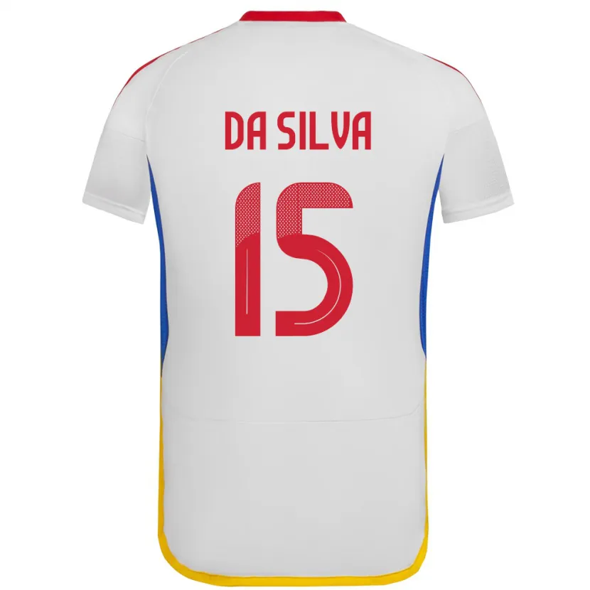 DanxenキッズベネズエラCesar Da Silva#15白アウェイシャツ24-26ジャージーユニフォーム