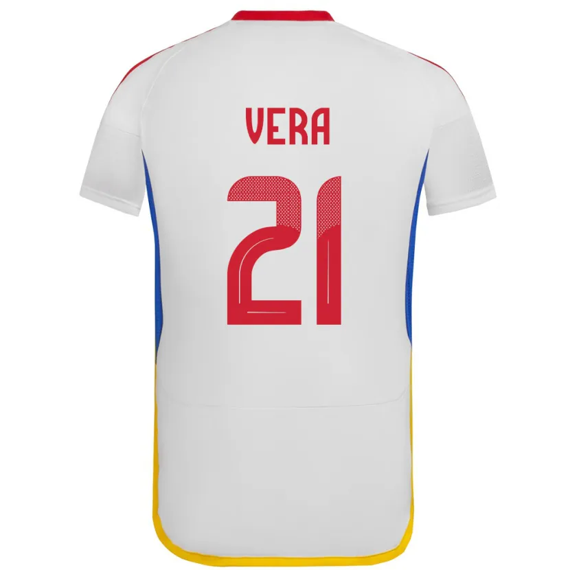 DanxenキッズベネズエラAndry Vera#21白アウェイシャツ24-26ジャージーユニフォーム