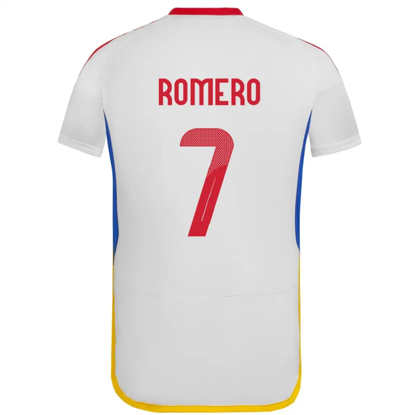 DanxenキッズベネズエラLeenhan Romero#7白アウェイシャツ24-26ジャージーユニフォーム