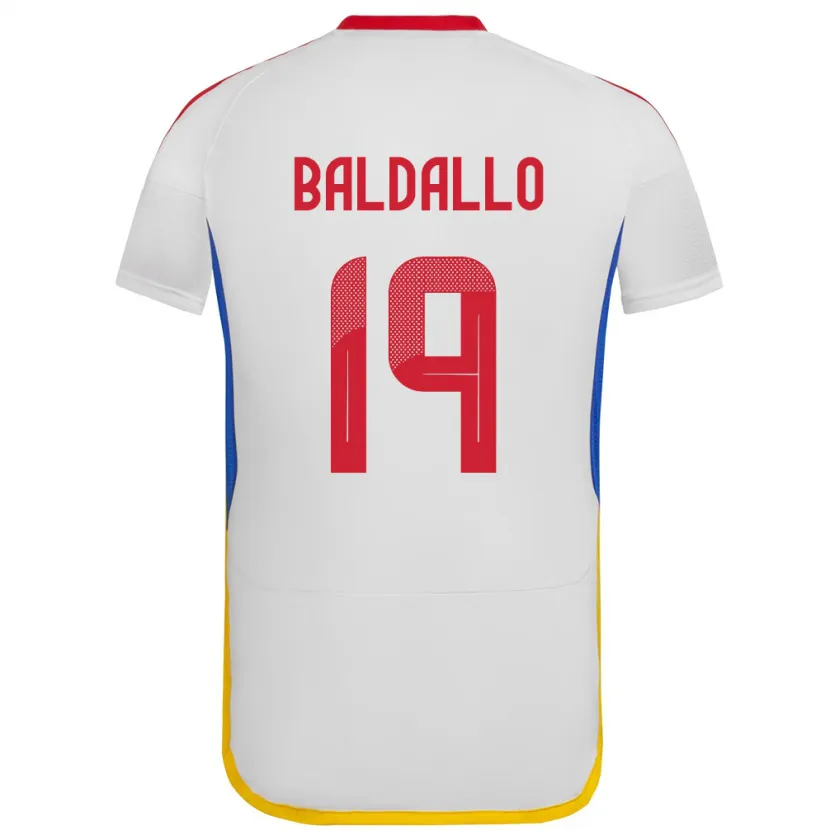 DanxenキッズベネズエラMicheel Baldallo#19白アウェイシャツ24-26ジャージーユニフォーム