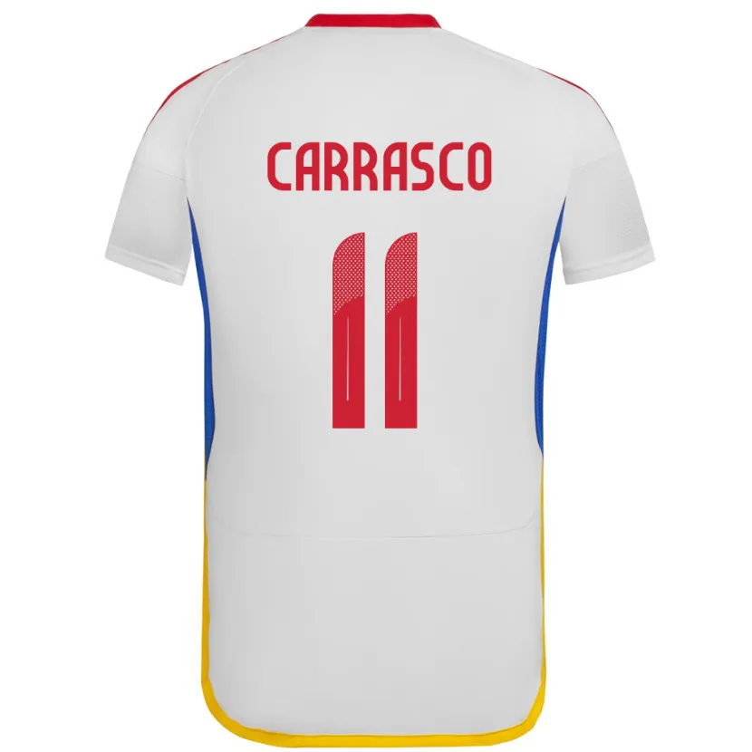 DanxenキッズベネズエラRaiderlin Carrasco#11白アウェイシャツ24-26ジャージーユニフォーム