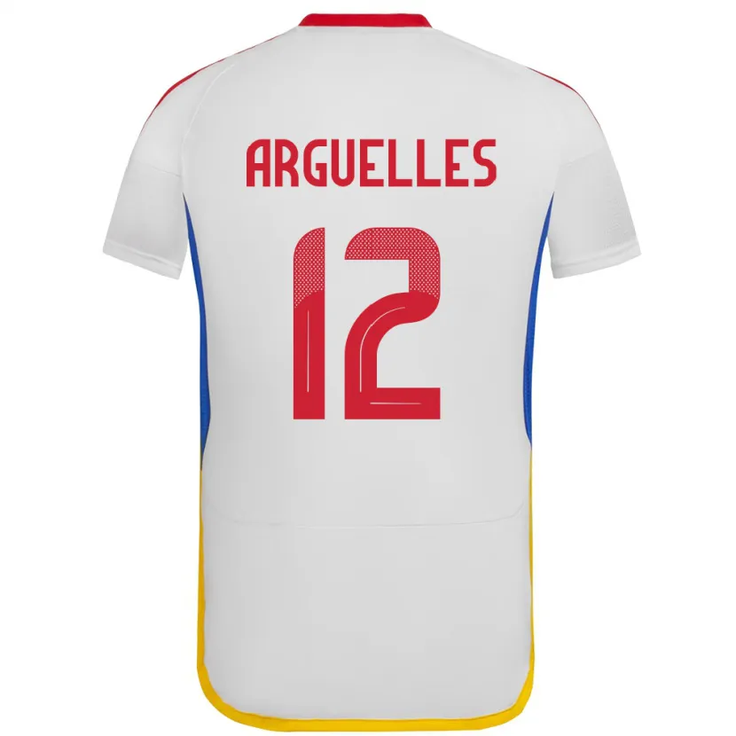 DanxenキッズベネズエラWilmary Argüelles#12白アウェイシャツ24-26ジャージーユニフォーム
