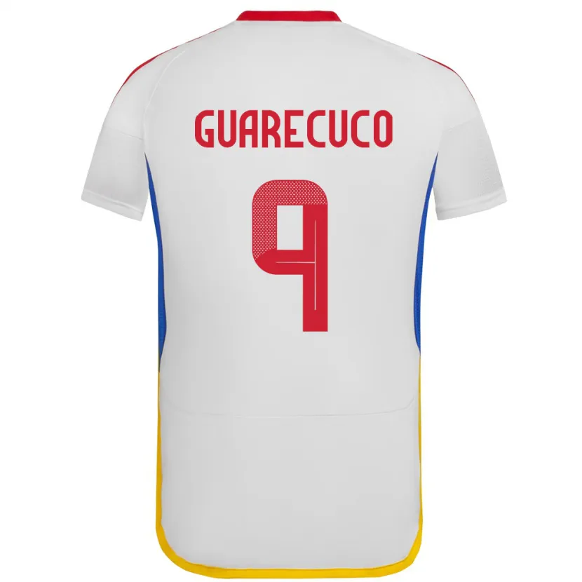 DanxenキッズベネズエラJoemar Guarecuco#9白アウェイシャツ24-26ジャージーユニフォーム