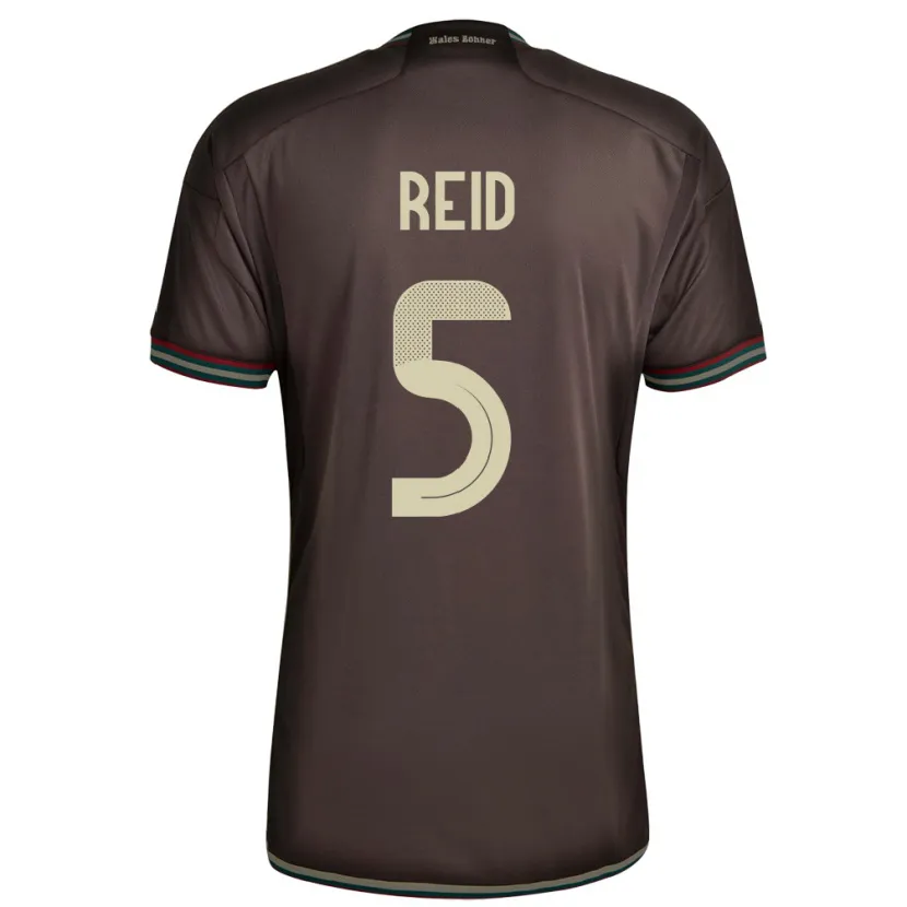 DanxenキッズジャマイカAdrian Reid#5ナイトブラウンアウェイシャツ24-26ジャージーユニフォーム